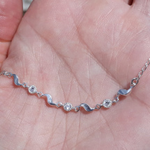 Stříbrný náhrdelník se zirkony Ag 925/1000