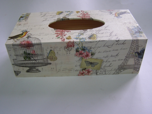 Krabice na kapesníky - Klícky, Paris , písmo