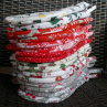 Vánoční chňapka červený PATCHWORK s poutkem a magnetem - cena za 1 ks