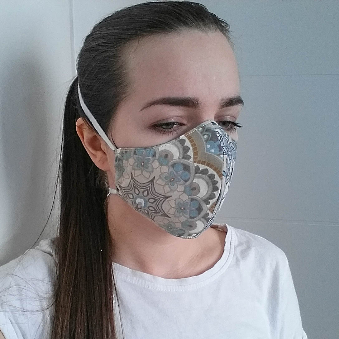 Bavlněná rouška dámská AKCE 3+1 ZDARMA