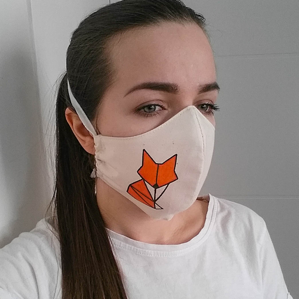 Bavlněná rouška dámská AKCE 3+1 ZDARMA