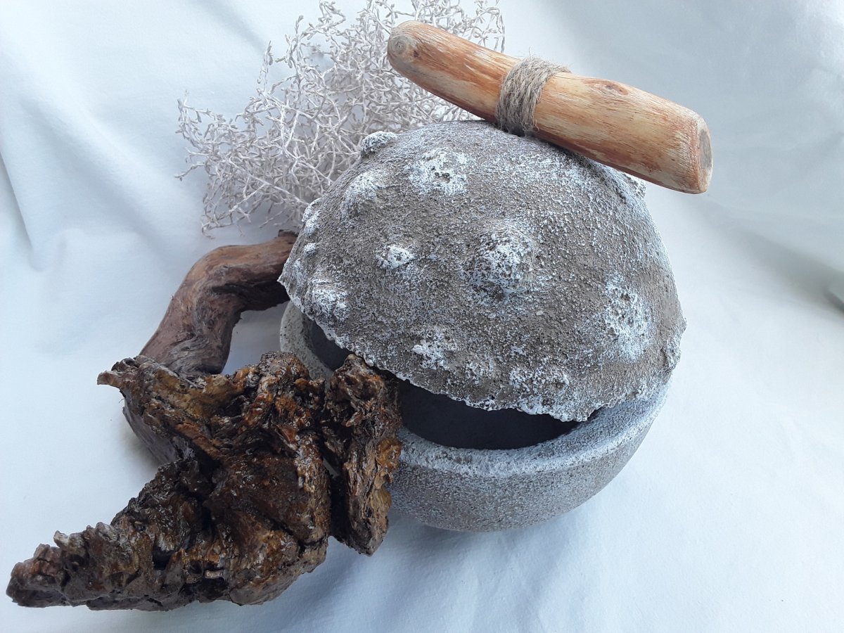 Betonová dóza - poklička -struktura