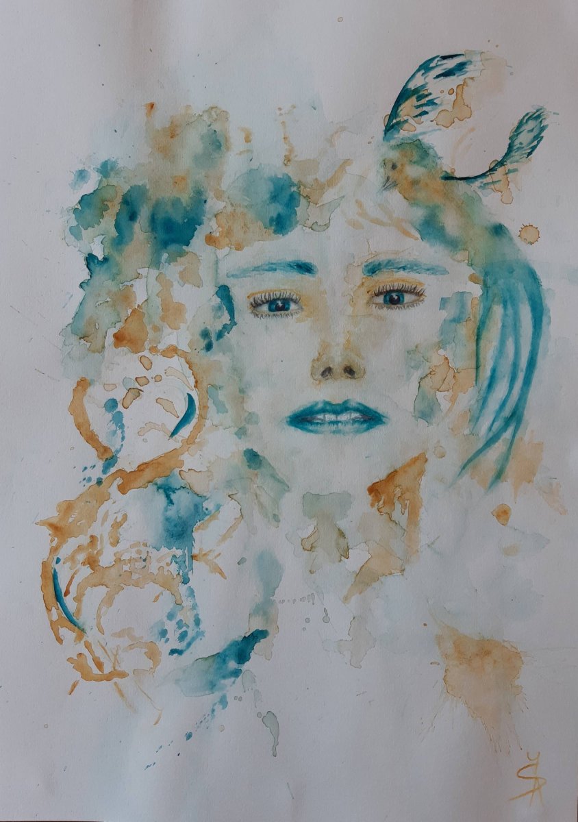 Bezejmená - Akvarelová malba