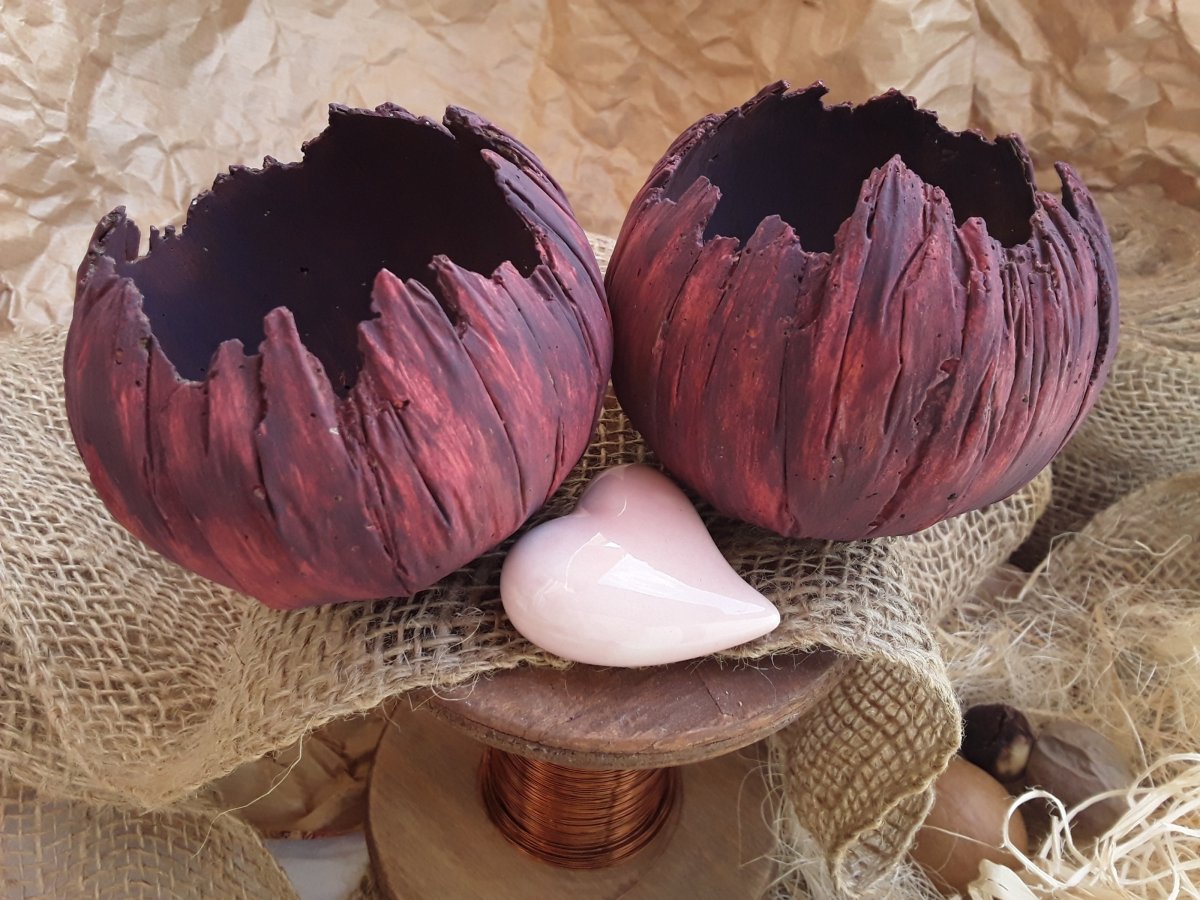 Betonový svícen skořepina  "Vícebarevné"