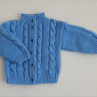 Pletený svetřík - modrý
