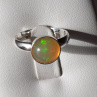 Stříbrný prsten s etiopským opálem vel. uni Ag 925/1000