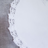 Podzimní dekorační dýně šedé barvy s aplikací bílé krajky šíře 20 mm