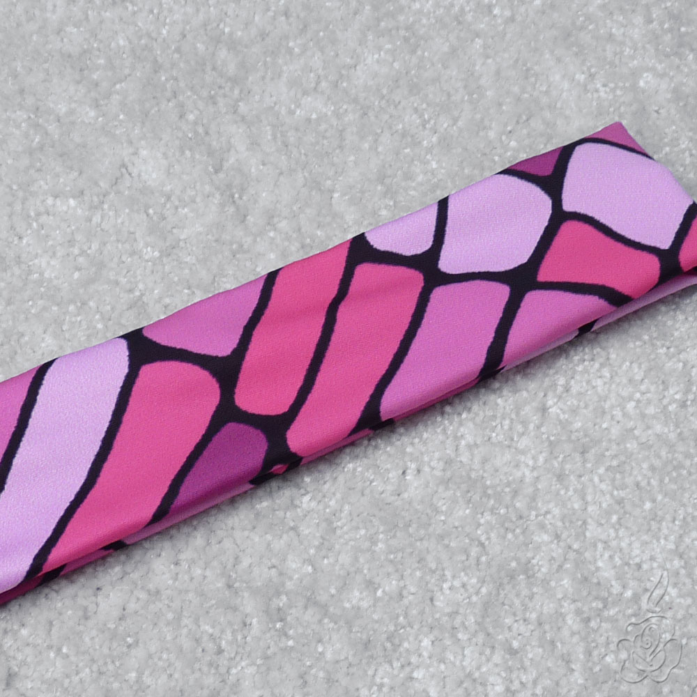 Elastická čelenka - černo růžová