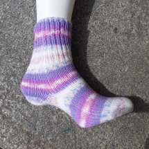 ponožky fialové bílé I.