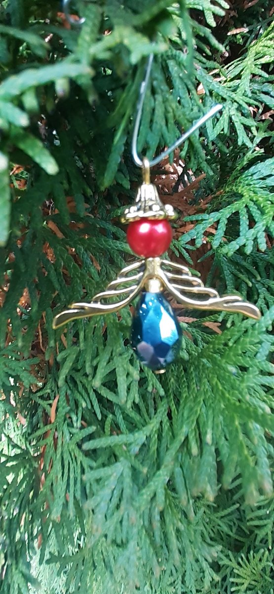 andílek modro zlatý