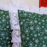 Vánoční hvězda, lemovaná bílou krajkou šíře 20 mm