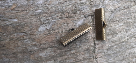 koncovka na stuhy -  pokovení mosaz