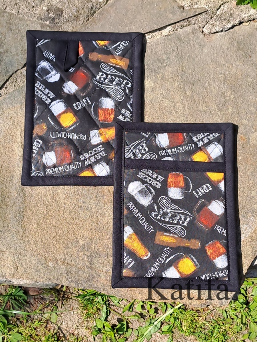 Pivní kuchyňská chňapka a termo podložka 2v1 