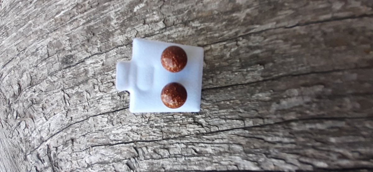 náušnice sluneční kámen 8 mm