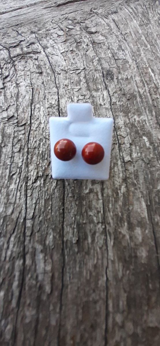 náušnice jaspis 8 mm