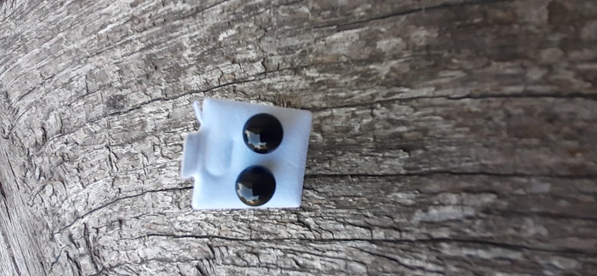 náušnice obsidián 8 mm