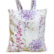 nákupní EKO taška na rameno nebo do ruky - bedrníček a lila kvítky