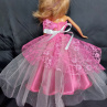 krajkové růžové šatičky pro Barbie