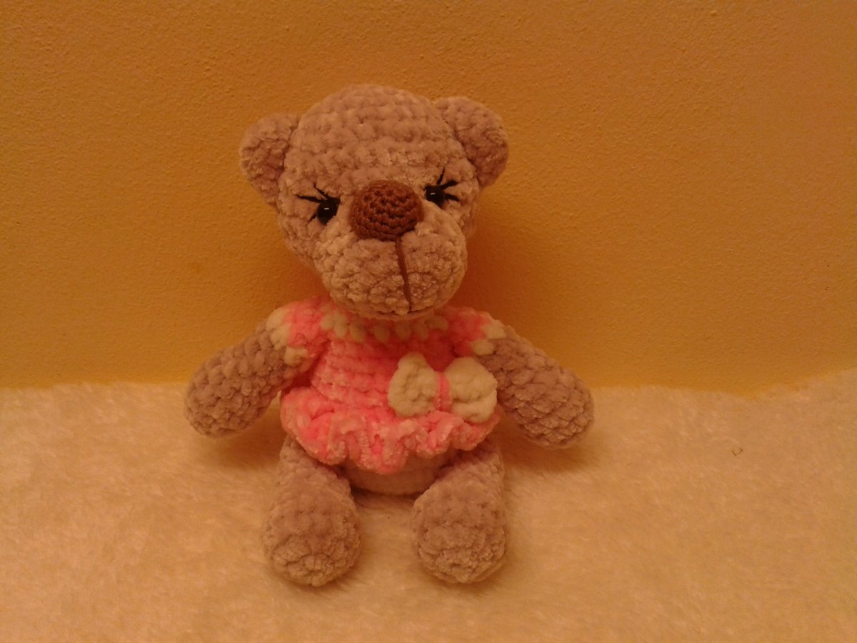Návod na malého háčkovaného medvídka  Mášu