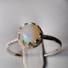 Stříbrný prsten s australským opálem Ag 925/1000