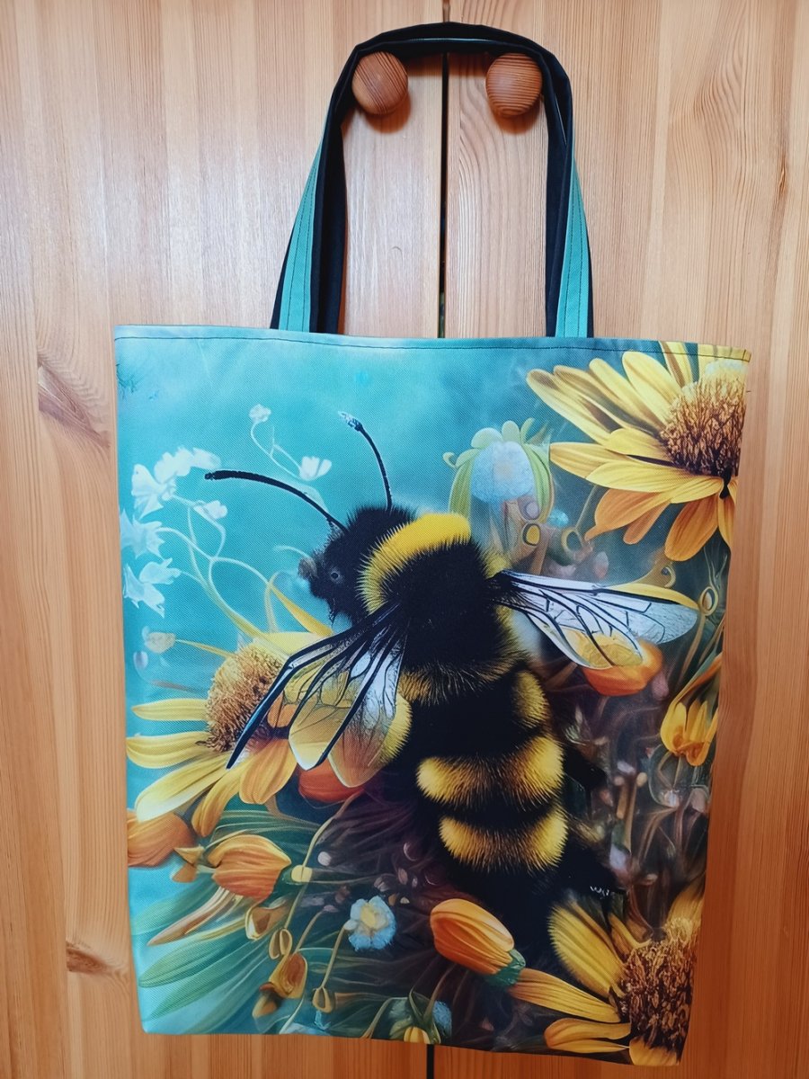 Nákupní taška z kočárkoviny včela