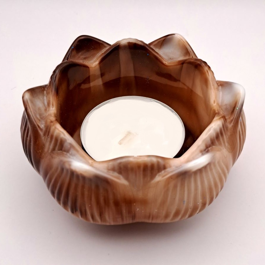 Svícen Lotos tóny hnědé 