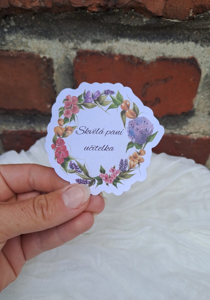 Samolepka pro paní učitelku