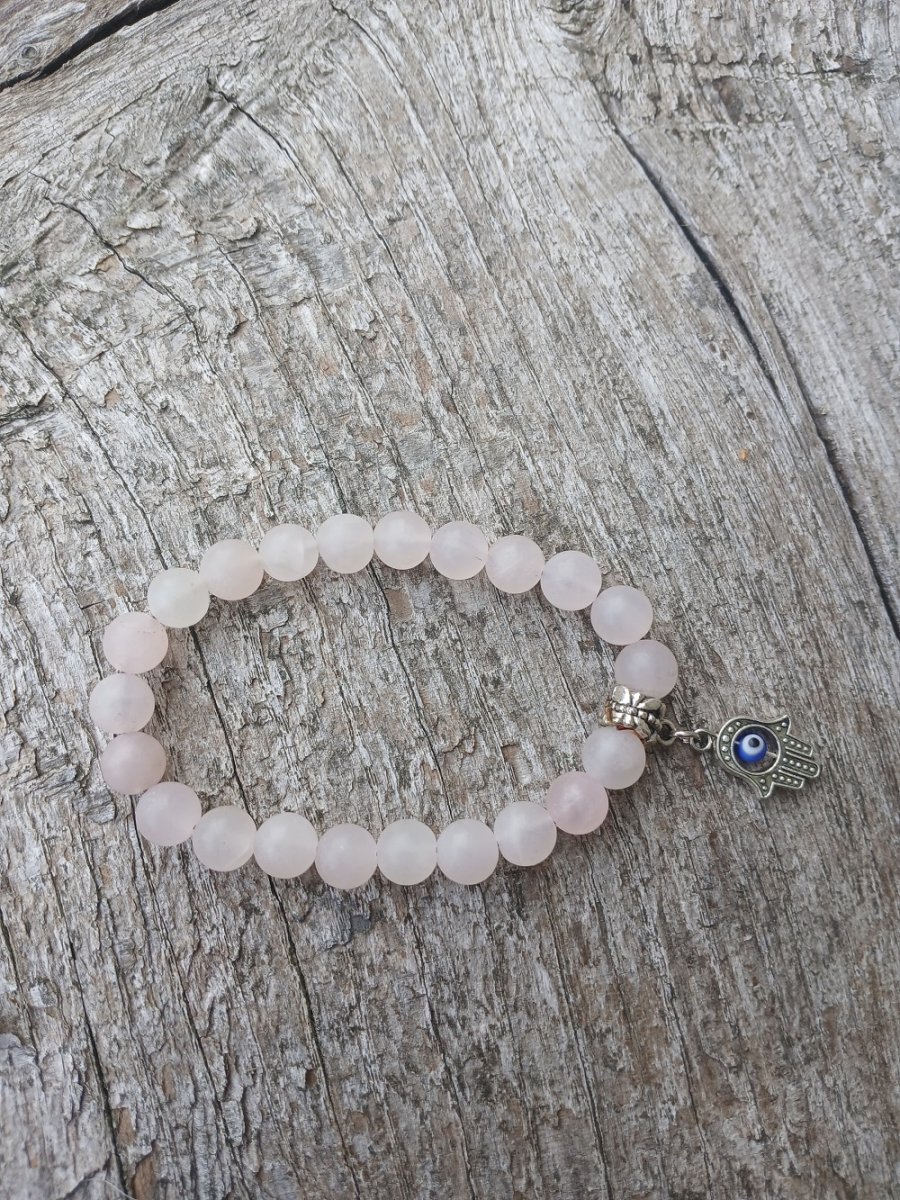 náramek růženín matný 8 mm