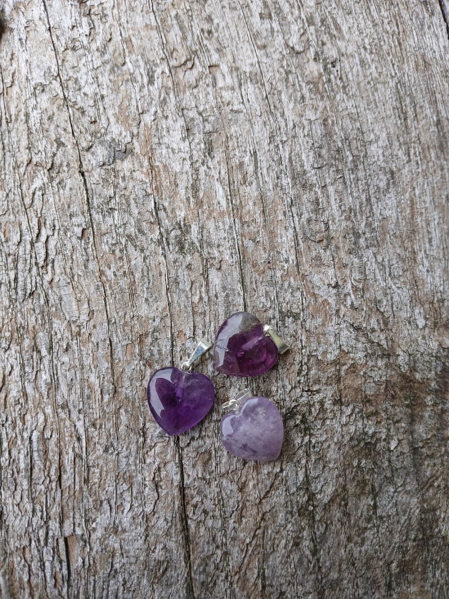 přívěsek ametyst srdíčko