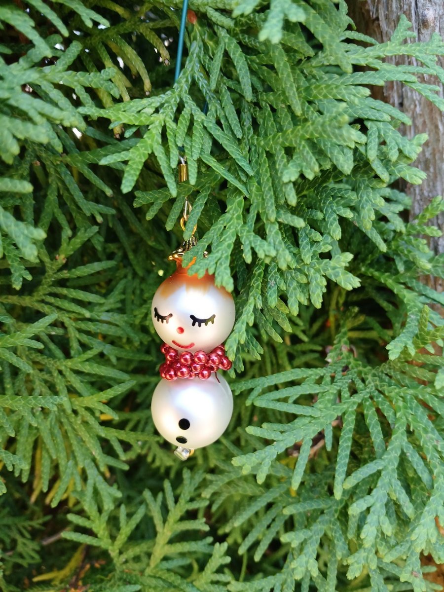 sněhulák větší červená šála