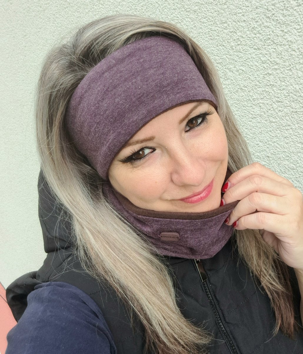 Čelenka tmavě fialový melír, hladká nebo překřížená 