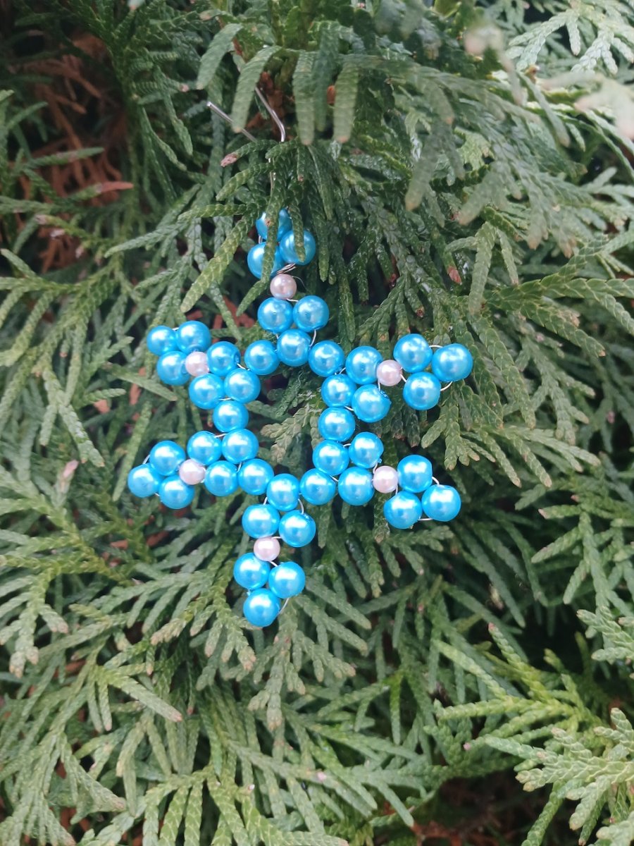 sněhová vločka tyrkysová