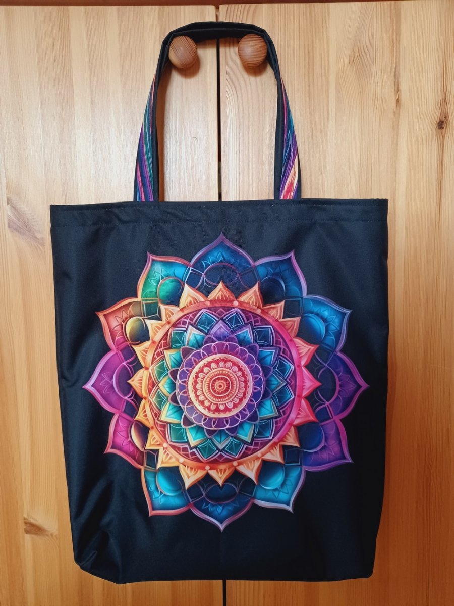 Nákupní taška z kočárkoviny mandala