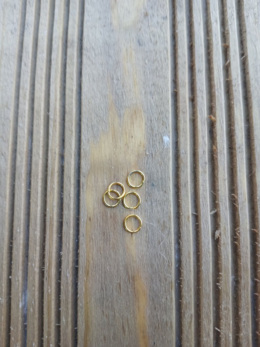 Spojovací kroužky 6x0,7 mm, barva zlatá, balení 20 ks