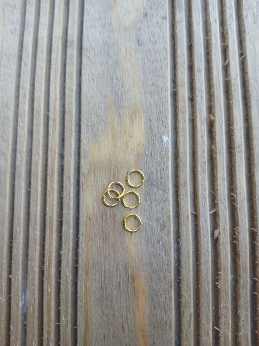 Spojovací kroužky 6x0,7 mm, barva zlatá, balení 20 ks