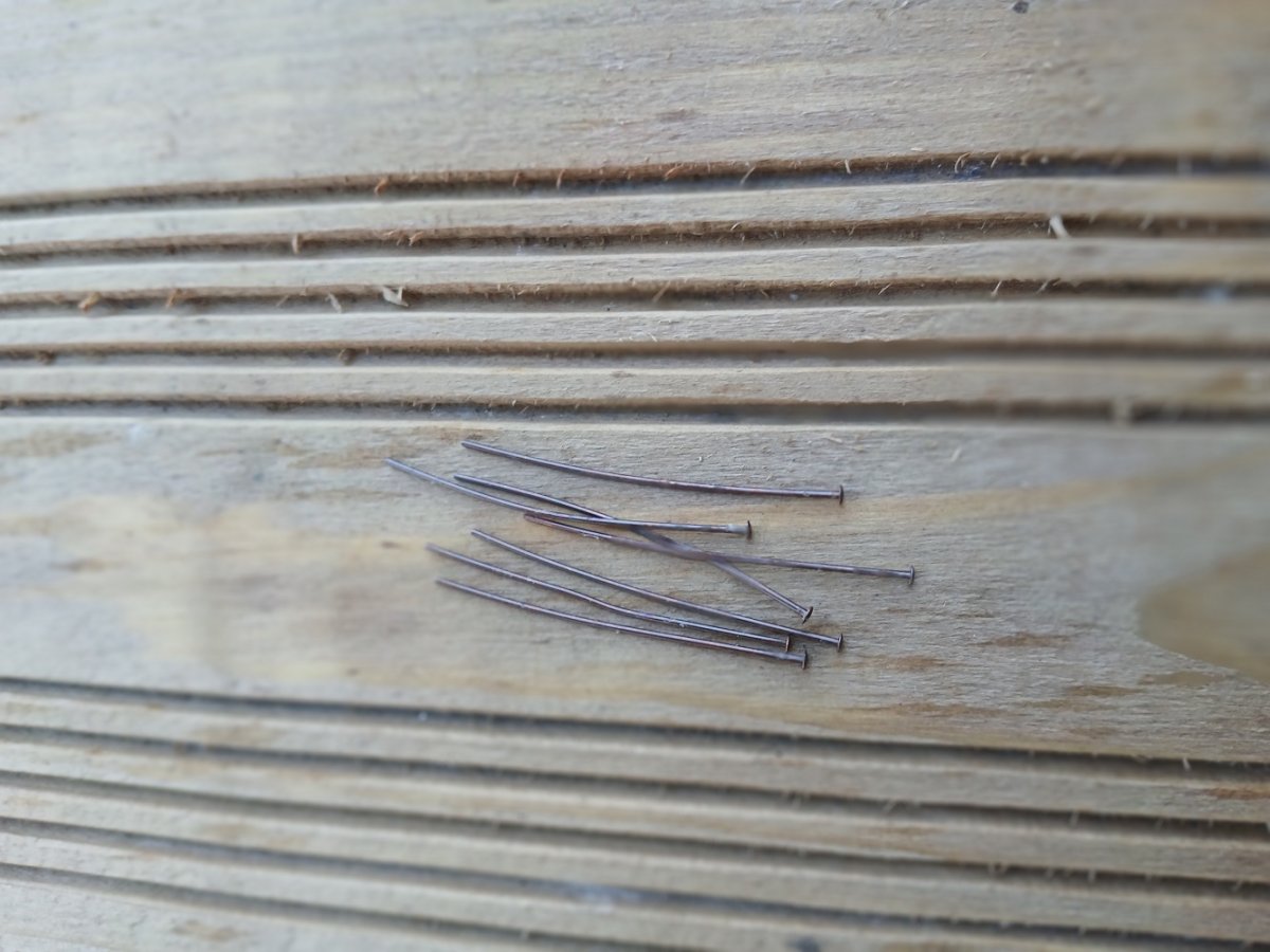 Ketlovací nýtové jehly 40 x 0,7 mm, staroměď