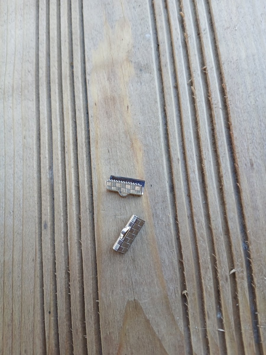 koncovka na stuhy -  pokovení stříbro