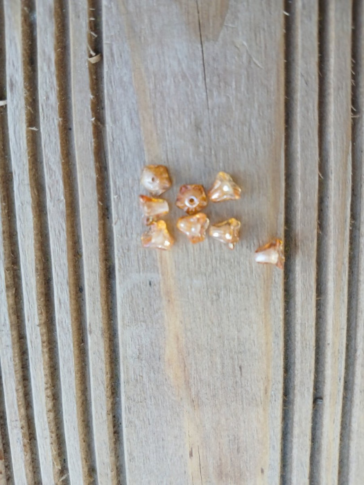 korálek mačkaný zvonek 5x6 mm barva topaz