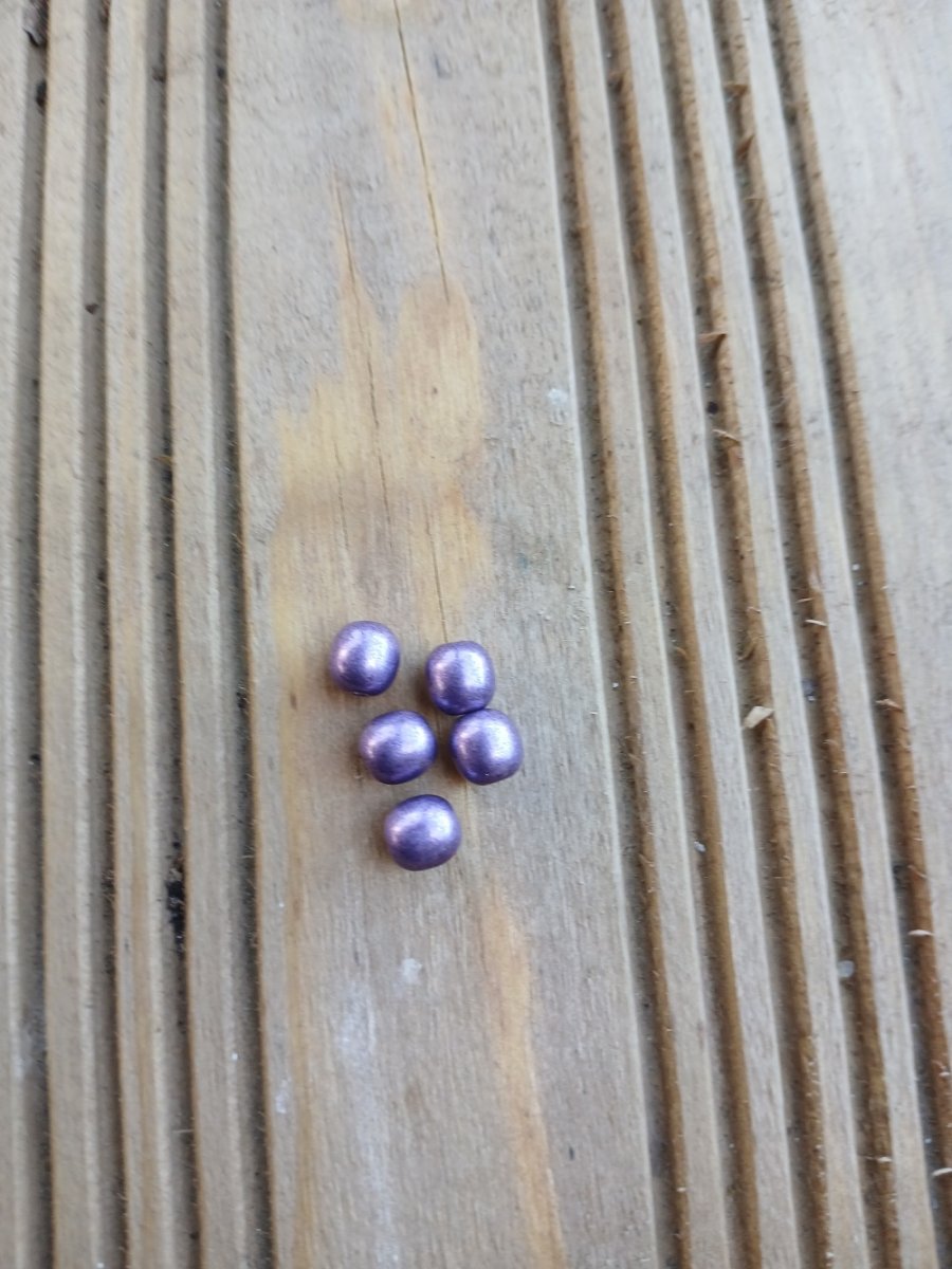 skleněný  korálek 6 mm fialový