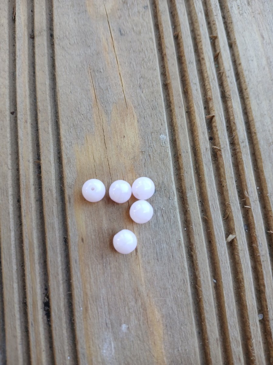 skleněný  korálek 6 mm růžový 