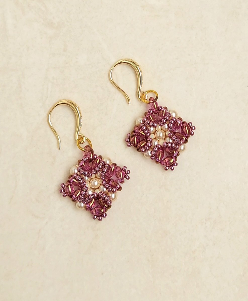 Náušnice Bella gold violet