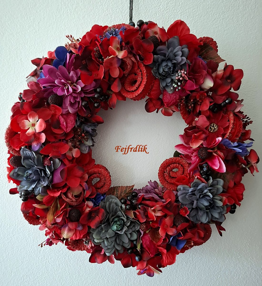 velký věnec ,, maliny a borůvky,,