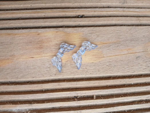andělská křídla 20x10 mm, plast - modrá