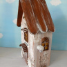 Dřevěný dekorativní domeček č.5 - 10 x 20 x 6 cm