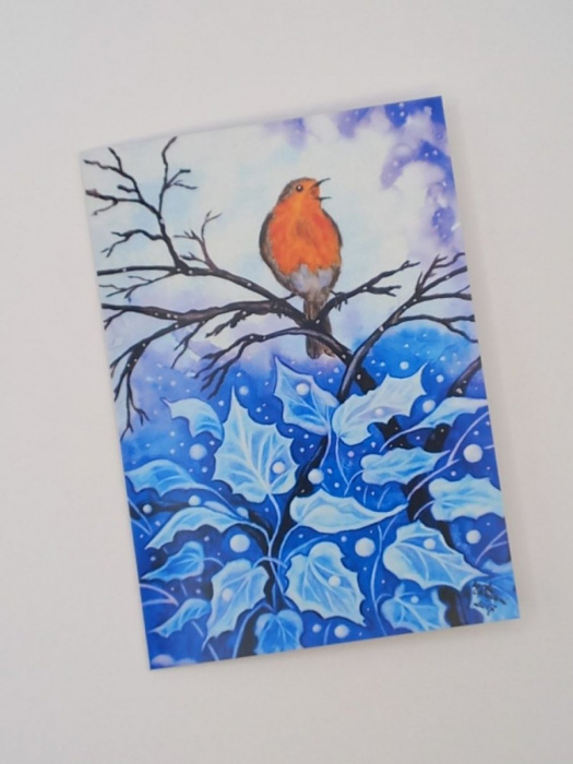 Autorské blahopřání otevírací – Červenka obecná 