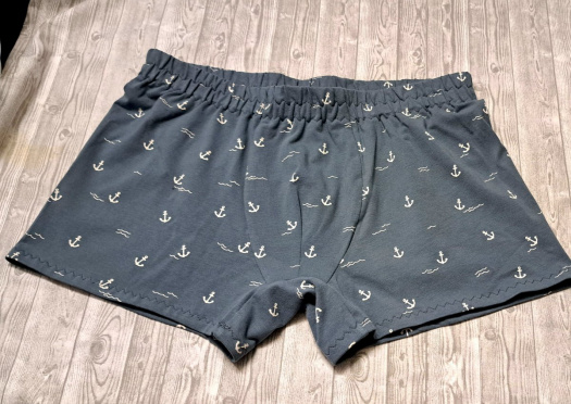Boxerky XL až XXL vločky na modré 