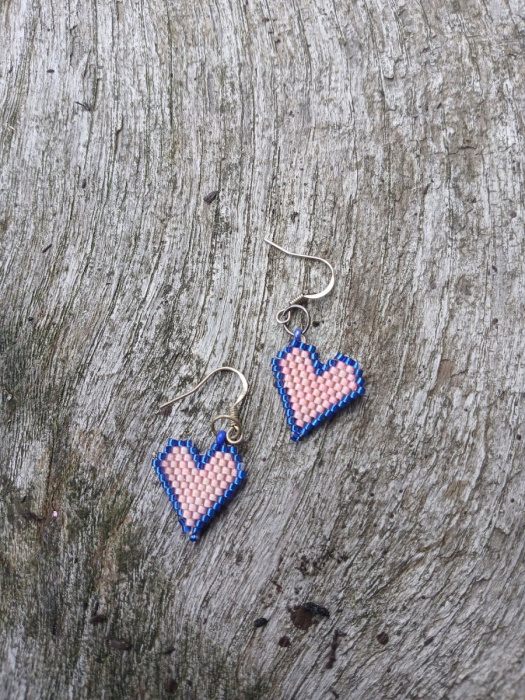 růžovo modrá srdíčka 