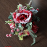 vánoční kytička ,,zasněžené růže,,