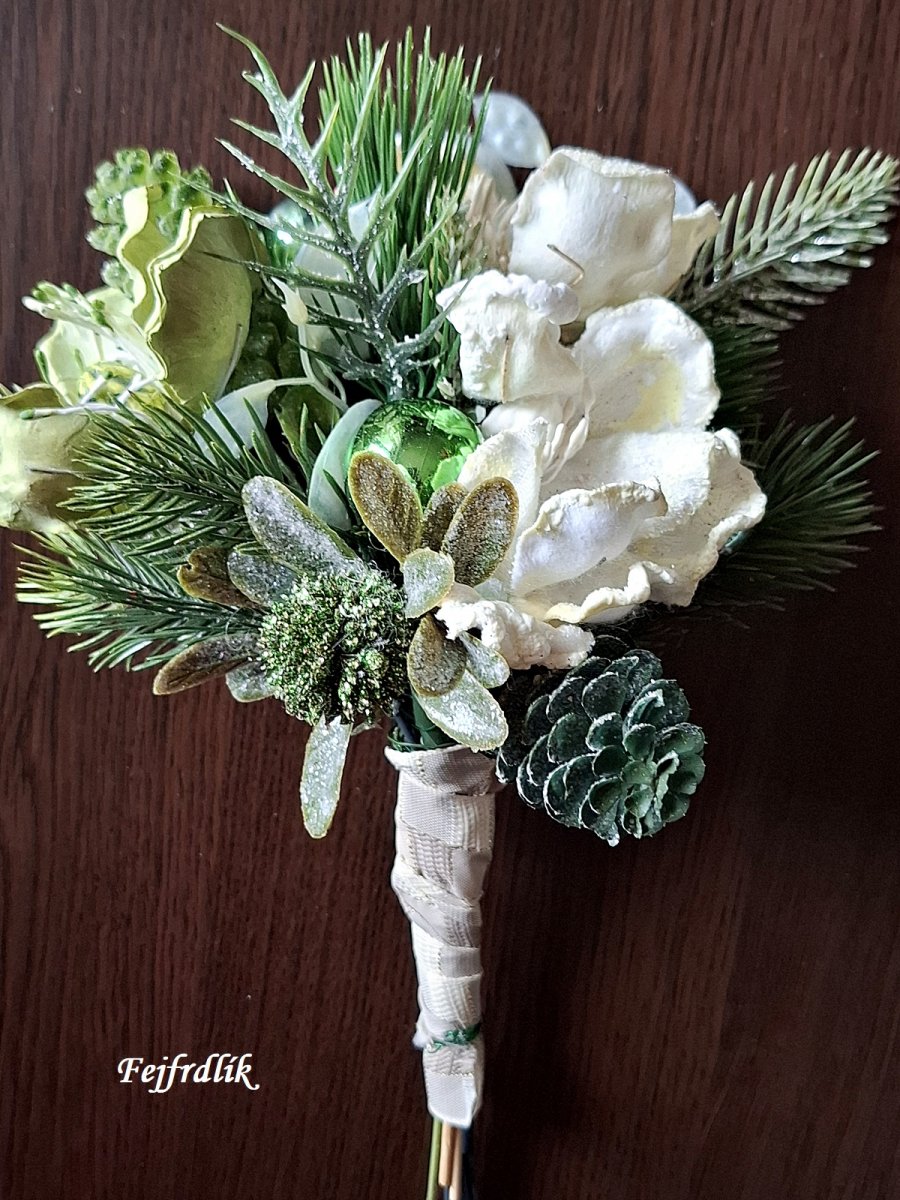 zimně -vánoční kytička