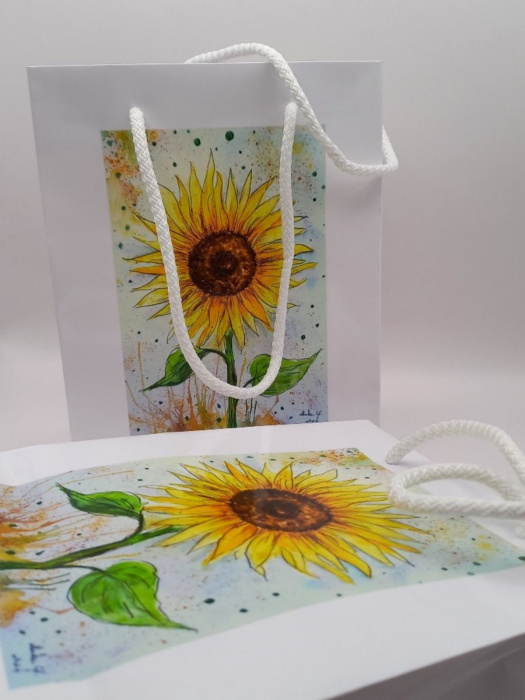 Autorská dárková taška – Slunečnice od L.CH